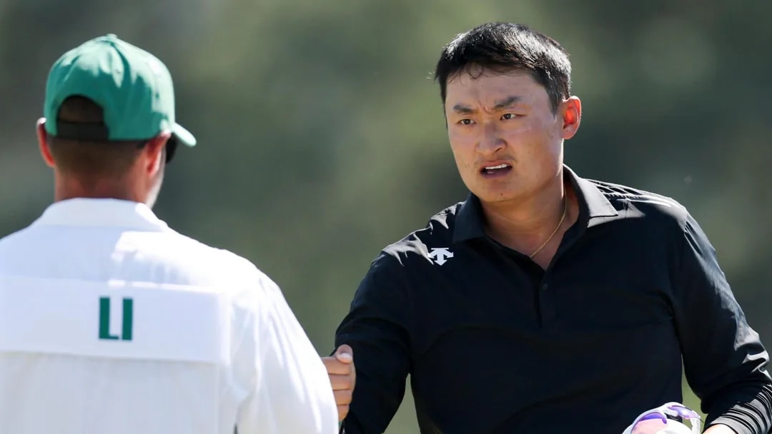 이하오통, 몸살 앓던 중 2라운드 3언더파로 마스터스 선두권 도약